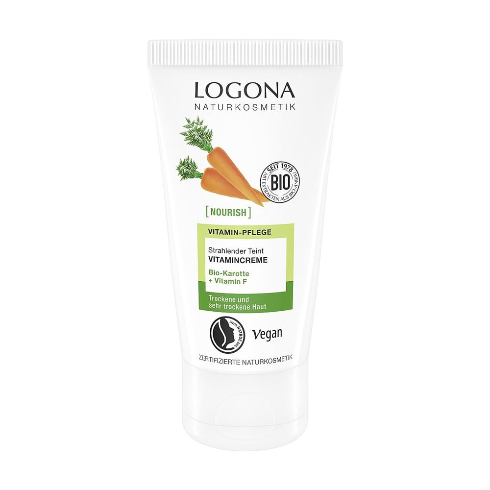 Вітамінний біо-крем для обличчя Logona Nourish Vitamin Cream Зволоження та пружність. Морква, 50 мл